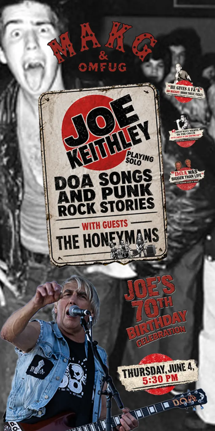 Joe Keithley Garage show poster